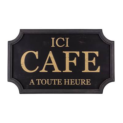 Enseigne de bar "Café à toute heure"
