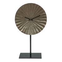 Horloge pendule à poser couleur silver antic Ø21cm H:30cm