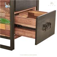 Nautical meuble de rangement bois de bateau recyclé 2 tiroirs