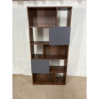 Hopkins étagère haute gris et noyer