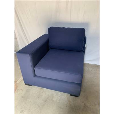 Modules d'angle accoudoir gauche tissu bleu