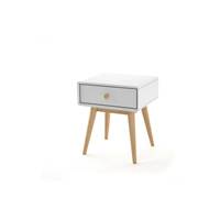 Vaja table de chevet un tiroir blanc