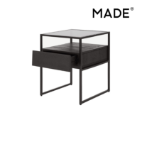 Kilby table de chevet bois de manguier fini foncé