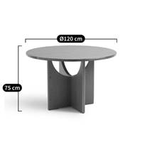 Victoria table à manger ronde en chêne 4-6 couverts