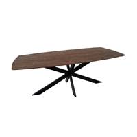 Taalika table à manger en noyer et métal 200cm