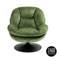 Topi fauteuil pivotant velours vert