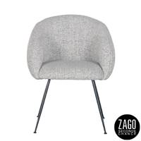 Vadim fauteuil en tissu gris clair tweed