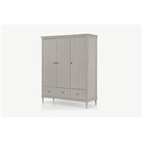 Bourbon armoire vintage bois peint gris