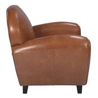 Westfild fauteuil en croûte de cuir camel