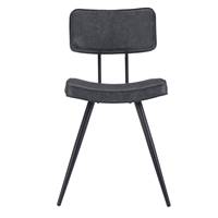 Birmingham chaise rembourrée en cuir synthétique gris et noir