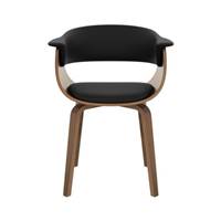 Bent chaise en bois et PU noir