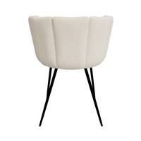 Moloo chaise en tissu bouclé beige et pieds en métal noir