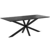 Nostalgie table rectangulaire en bois de teck recyclé noir 8pers