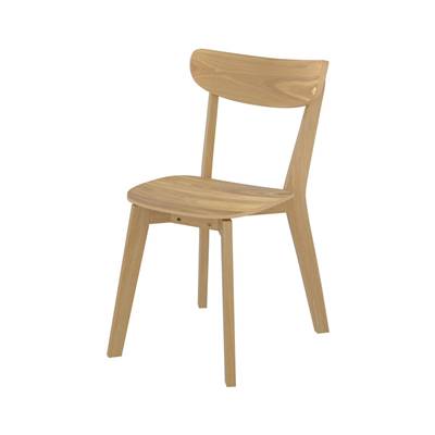 Erra chaise en bois clair plaqué bois de frêne