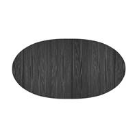 Epura table à manger en bois noir ovale 6-8 personnes 170x200cm