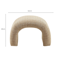 Ricoti pouf en tweed jaune miami forme arche