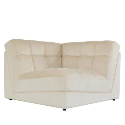Martina module d'angle pour canapé en tissu côtelé beige pampa