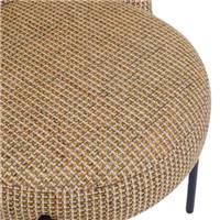 Gilo chaise en tissu tweed jaune sable