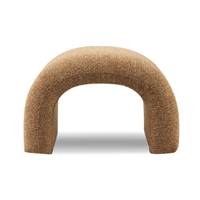 Ricoti pouf en tweed marron forme arche