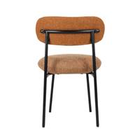 Vanilla chaise en tissu tweed bicolore orange miami et rouge brique