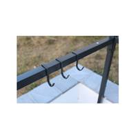 Solys tonnelle pour barbecue acier noir