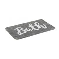 Bath tapis de bain en microfibres gris 60x40