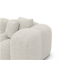 Cotton fauteuil 1 place en tissu bouclé blanc