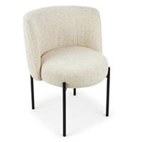 Gilo chaise en tissu tweed beige