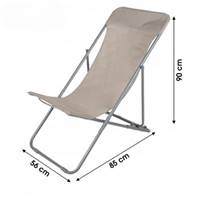 Le Bodrum fauteuil chilienne toile polyester enduit PVC gris