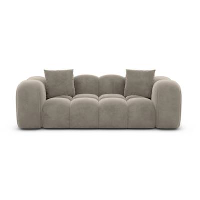 Cotton canapé 2 places en velours beige foncé
