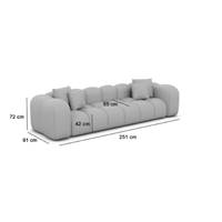 Cotton canapé 2 places en velours beige foncé