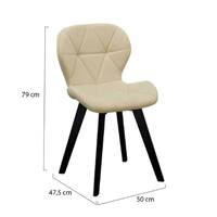 Elovare chaise velours matelassé crème enveloppante
