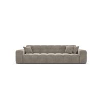 Lodce canapé 3 places en velours beige foncé