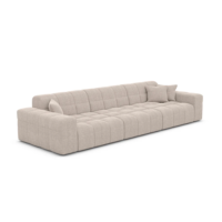 Lodce canapé 4 places en tissu structuré beige