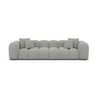Cotton canapé 4 places en tissu texturé gris clair