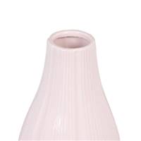 Alice vase rose en céramique strié H25.5cm L