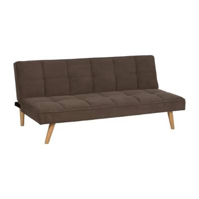 Alex Canapé-lit convertible en tissu taupe et bois