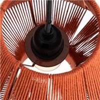 Razzo suspension en corde de papier orange H26cm