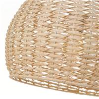 Buri suspension arrondie métal et osier naturel tressé H24