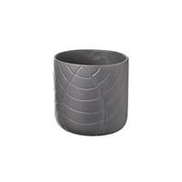Terra cache-pot gris feuille H14,7