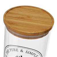 Partage bocaux de cuisine borosilicate et bambou