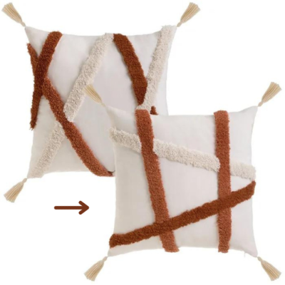 Bali coussin en polycoton 4 lignes 45x45cm