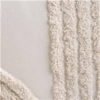Bali coussin en polycoton stries arrondies écru 45x45cm