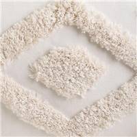 Ashkana coussin en polycoton losange zigzag écru 50x30cm