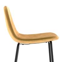 Vladi chaise de bar velours jaune H75