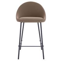 Turin chaise de bar en cuir synthétique marron H65