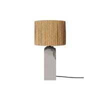 Kalla lampe en raphia et béton gris