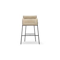 Baita tabouret de bar beige sable et métal noir