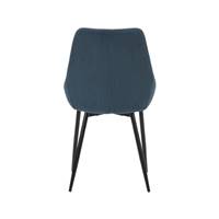Bari chaise en velours côtelé bleu