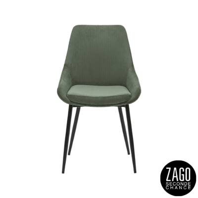 Bari chaise en velours côtelé vert kaki